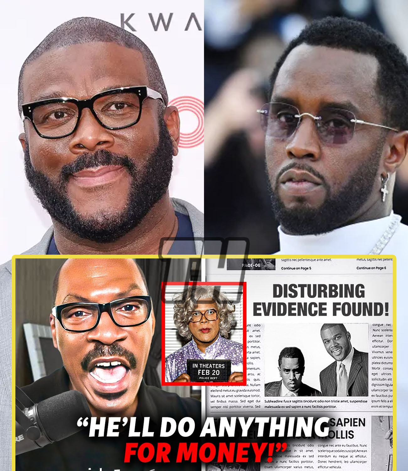 Tyler Perry Martin Lawrence Eddie Murphy Movie 2021 (VIDEO) Eddie Murphy EXPOSES Tyler Perry As Diddy’s HANDLER.. (NEW